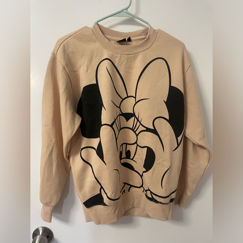 Disney Minnie Mouse Beige Sweater Size M